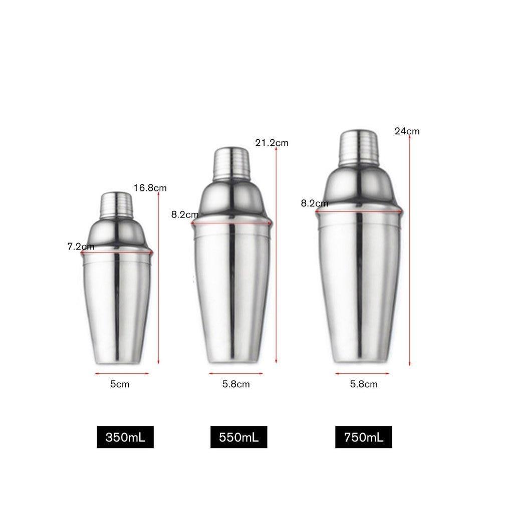 23Pcs Stainless Steel Cocktail Shaker Set Barware Kit With Rack