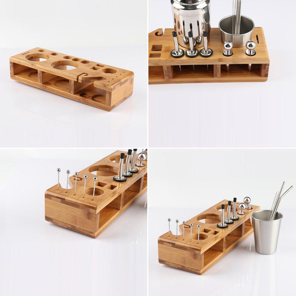 23Pcs Stainless Steel Cocktail Shaker Set Barware Kit With Rack