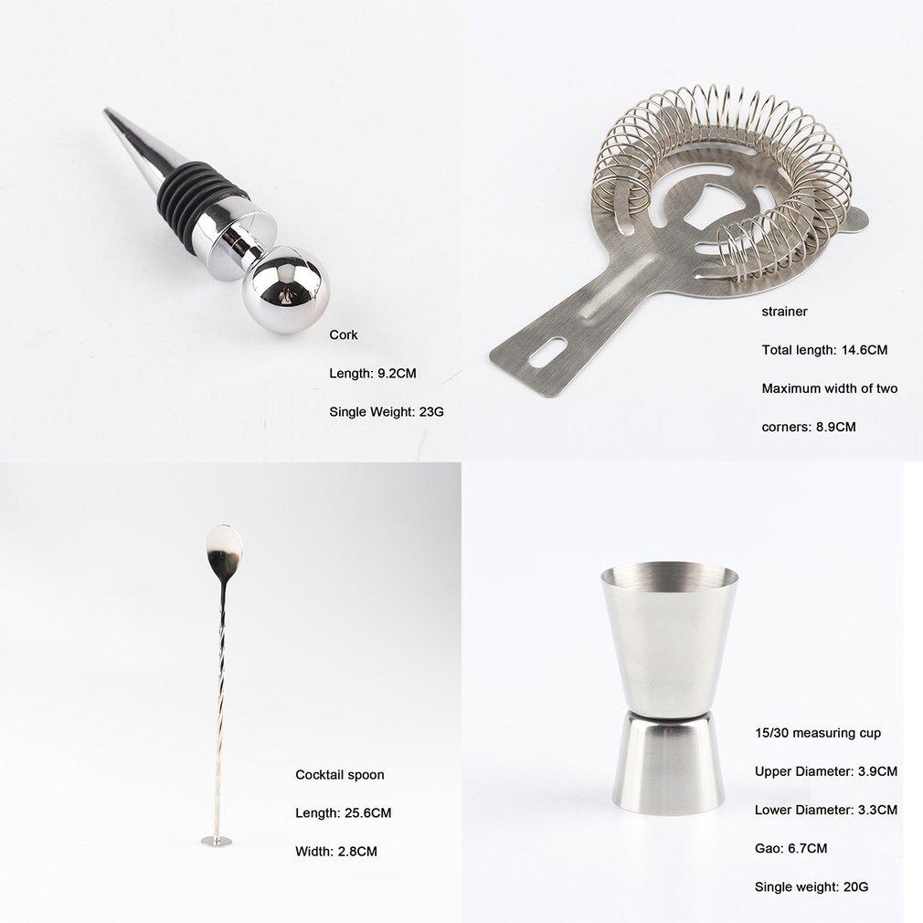 23Pcs Stainless Steel Cocktail Shaker Set Barware Kit With Rack