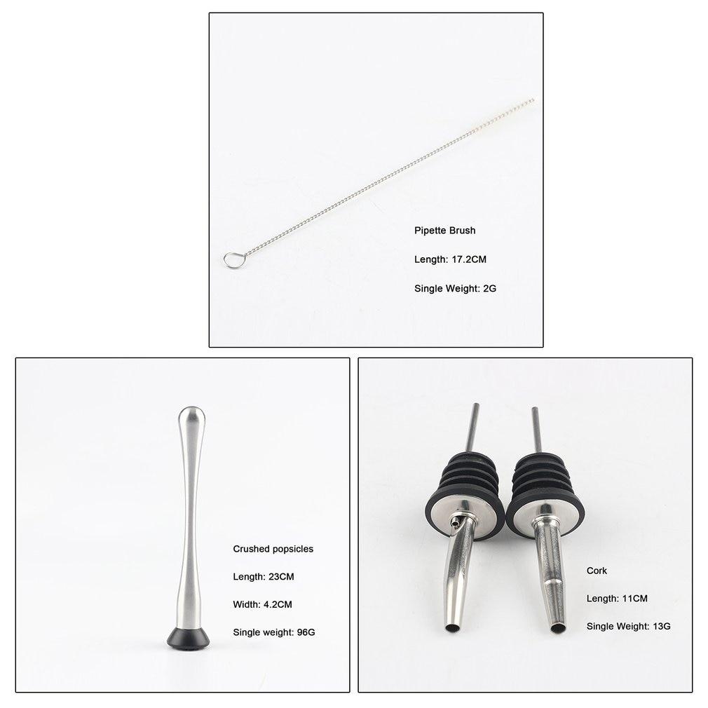 23Pcs Stainless Steel Cocktail Shaker Set Barware Kit With Rack