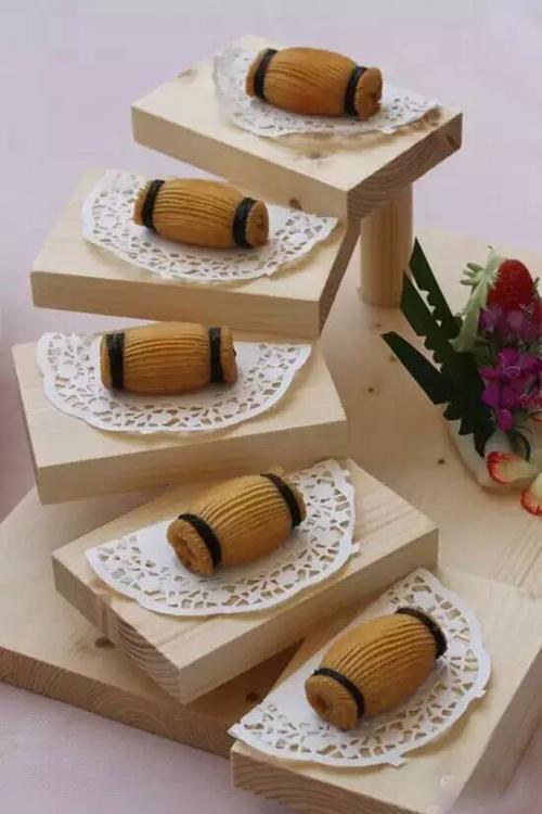 Wooden Step Up Sushi Plate Snack Platter