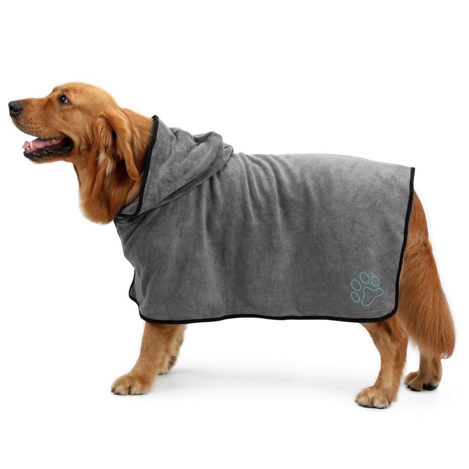 1 Sets of 1 Sets Of Absorbent Microfibre Dog Bath Robe Towel