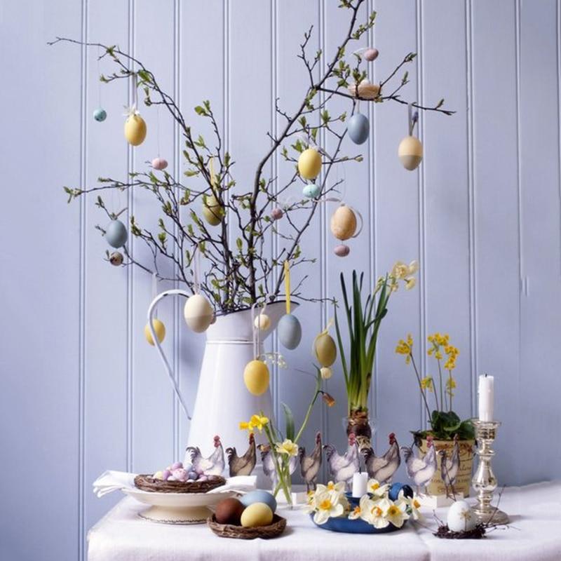 60Cm Easter Decor Led Birch Tree Light Eggs Hanging Ornaments