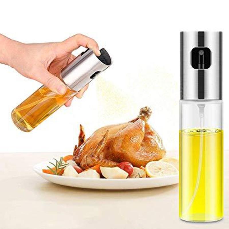 Stainless Steel Olive Oil Sprayer Pump Bottle Kitchen Cooking Tools