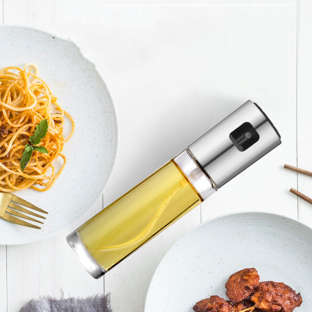Stainless Steel Olive Oil Sprayer Pump Bottle Kitchen Cooking Tools