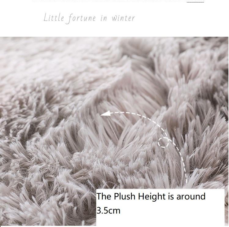 Soft Fluffy Long Hair Carpets Corridor Balcony Laundry Room Bedroom Non-Slip Mats
