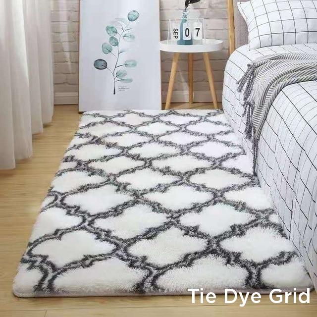 Soft Fluffy Long Hair Carpets Corridor Balcony Laundry Room Bedroom Non-Slip Mats