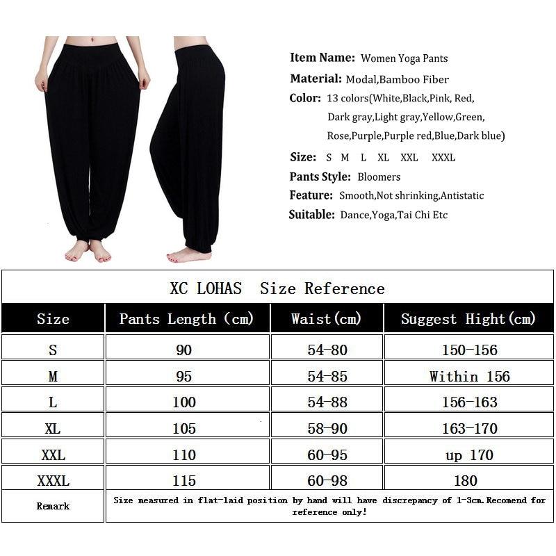 Solid Colour Cotton Soft Yoga Sports Dance Harem Pants For Women