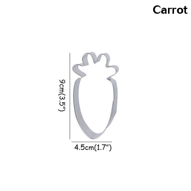 Easter Eggs Rabbit Chick Carrot Stainless Steel Cookie Cutters Baking Tools