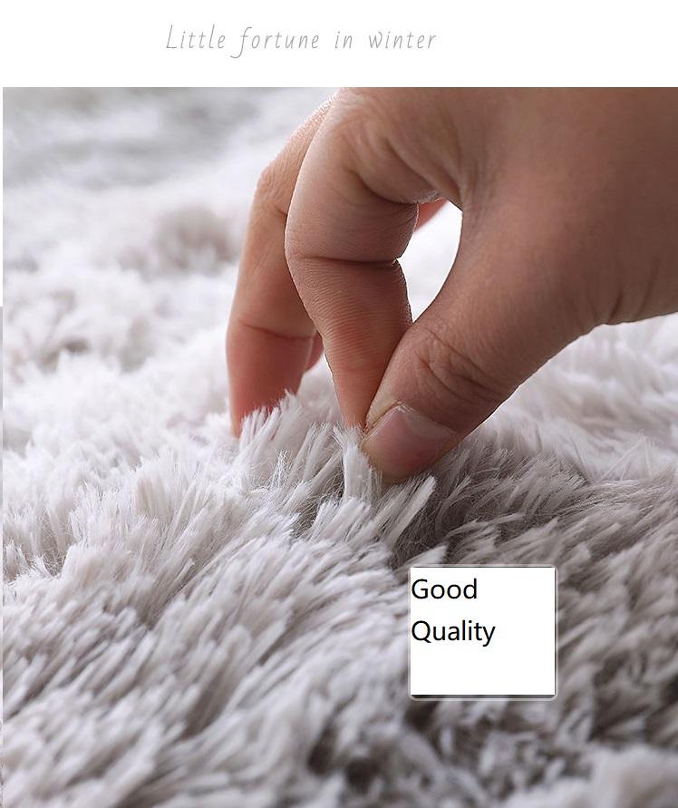 Soft Fluffy Long Hair Carpets Corridor Balcony Laundry Room Bedroom Non-Slip Mats