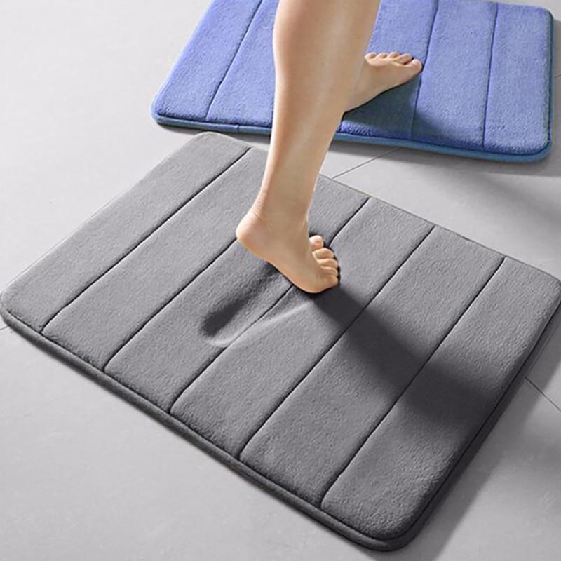 Water Absorbent Memory Foam Soft Non Slip Bath Mat