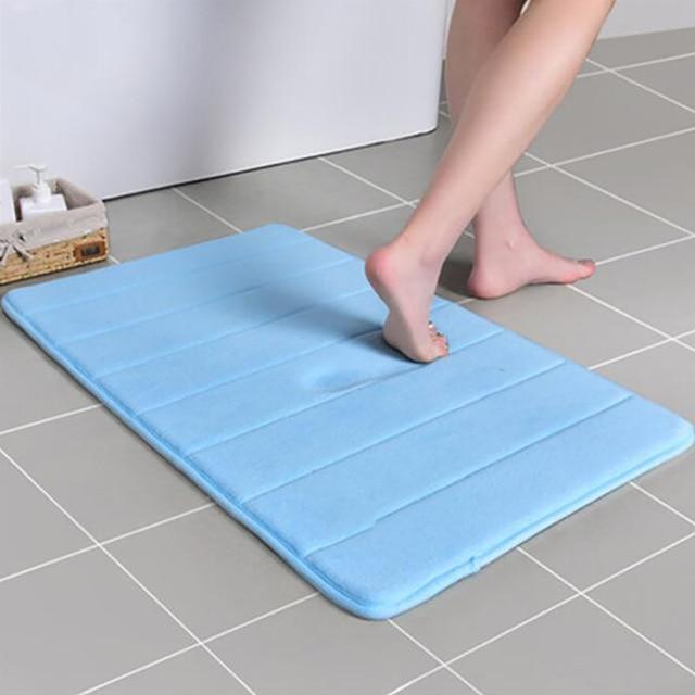 Water Absorbent Memory Foam Soft Non Slip Bath Mat