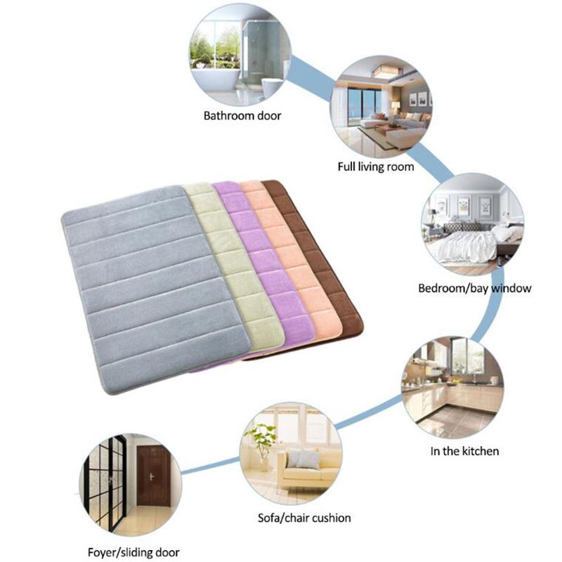 Water Absorbent Memory Foam Soft Non Slip Bath Mat