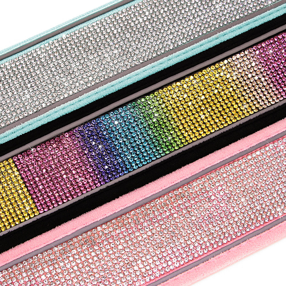 Reflective Bling Rhinestone Diamond Soft Dog Collars