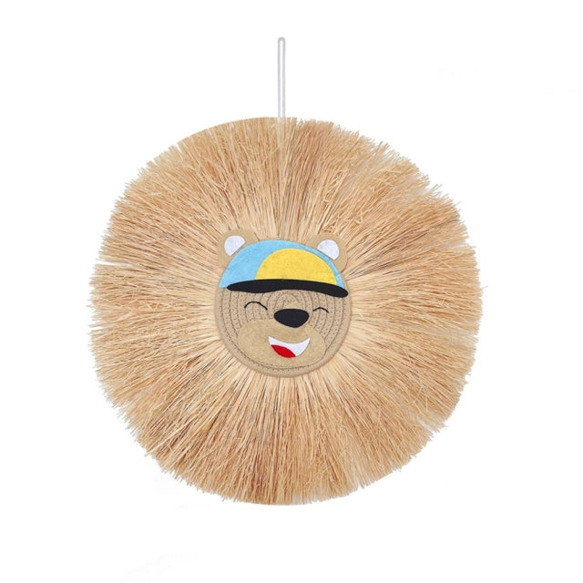 Raffia Animal Face Wall Hanging Children Bedroom Decorations