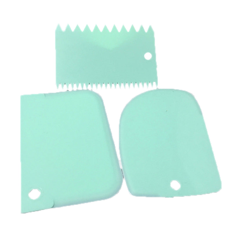3Pcs Dough Cutter Ice Cream Fondant Scraper Baking Decorating Tools