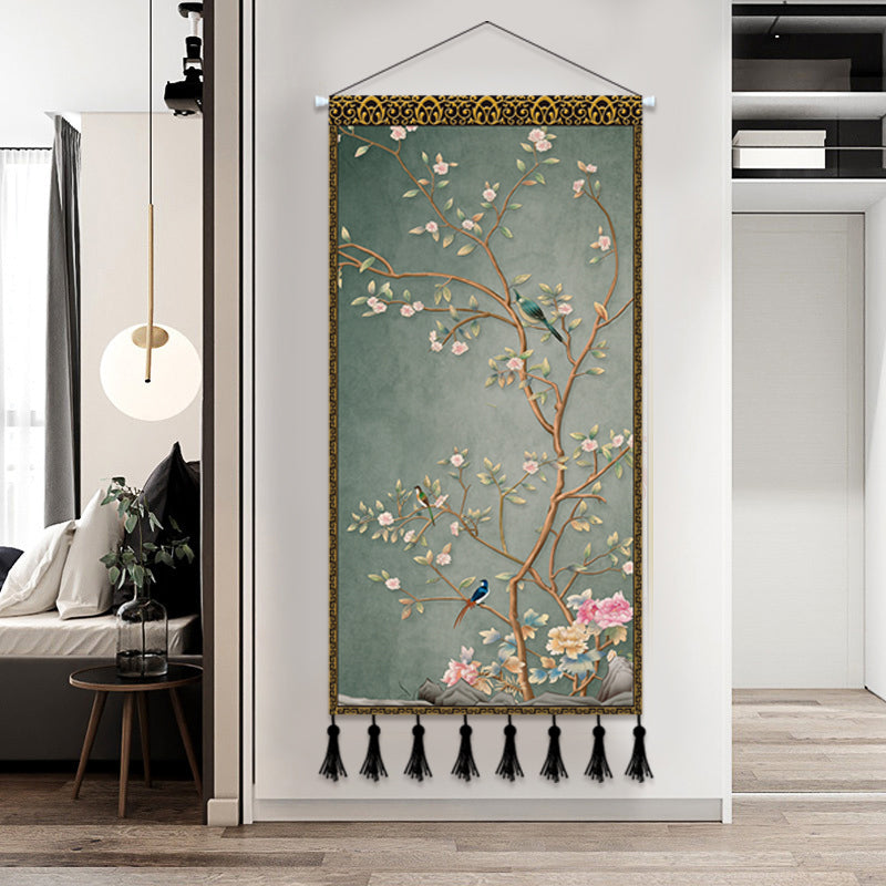 Scroll Printed Canvas Chinese Landscape Painting Wall Hanging Decor