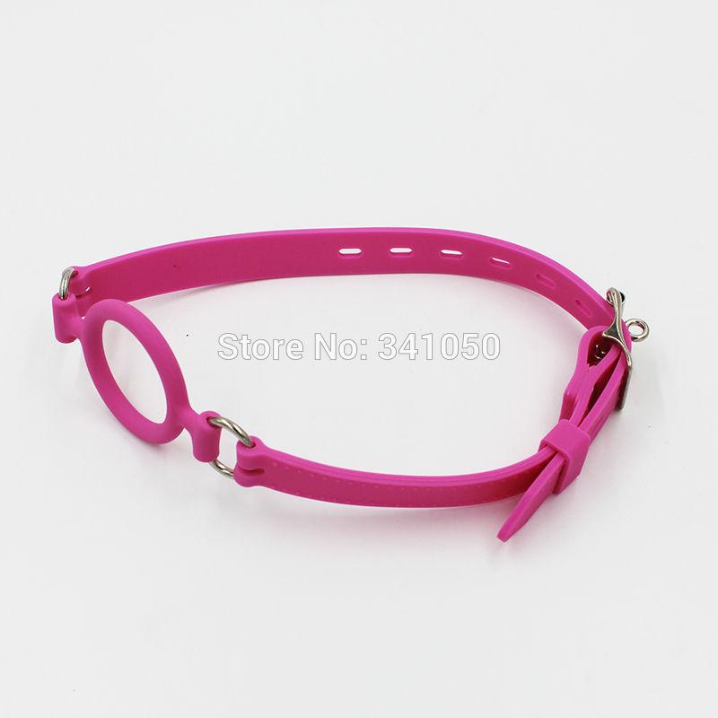 Pink Silicone Open Mouth Gag Oral Sex Ring Bdsm Bondage Restraints