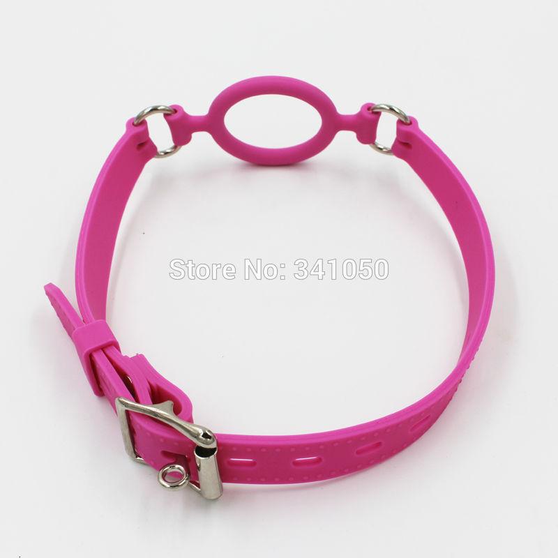 Pink Silicone Open Mouth Gag Oral Sex Ring Bdsm Bondage Restraints