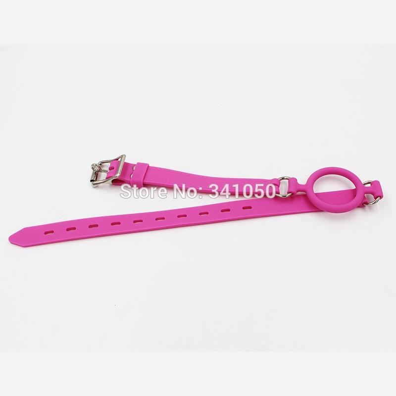 Pink Silicone Open Mouth Gag Oral Sex Ring Bdsm Bondage Restraints