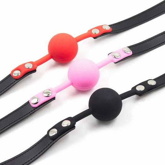 Silicone Ball Gag Red Pink Black Breathable Bdsm Bondage Restraint