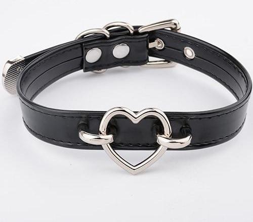 Bdsm Heart Choker Collar Submissive Symbolic Jewelry Kink Fetish