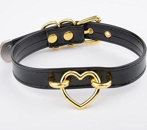 Bdsm Heart Choker Collar Submissive Symbolic Jewelry Kink Fetish