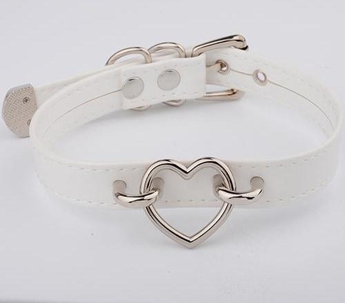 Bdsm Heart Choker Collar Submissive Symbolic Jewelry Kink Fetish