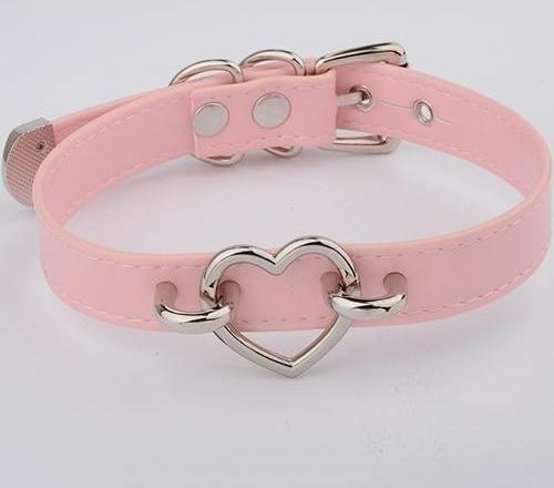 Bdsm Heart Choker Collar Submissive Symbolic Jewelry Kink Fetish