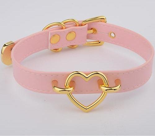 Bdsm Heart Choker Collar Submissive Symbolic Jewelry Kink Fetish