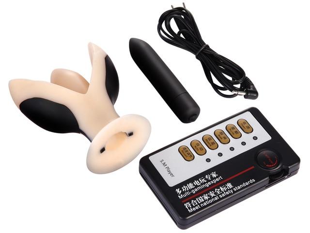 Electro Shock Large Vibrating Butt Plug Anal Dilator Vibrator Bdsm