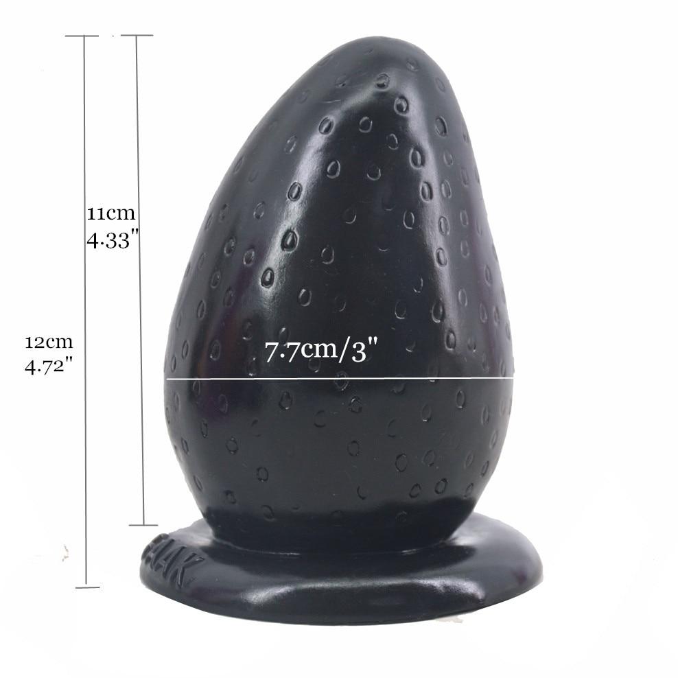 Big Huge Anal Plug With Suction Cup Novelty Strawberry Butt