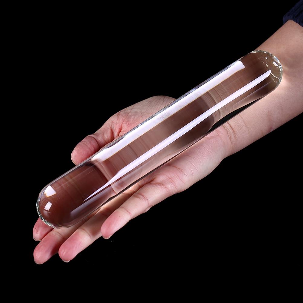 23Cm Glass Dildo Penis Anal Butt Plug Dong Bdsm Temperature Play