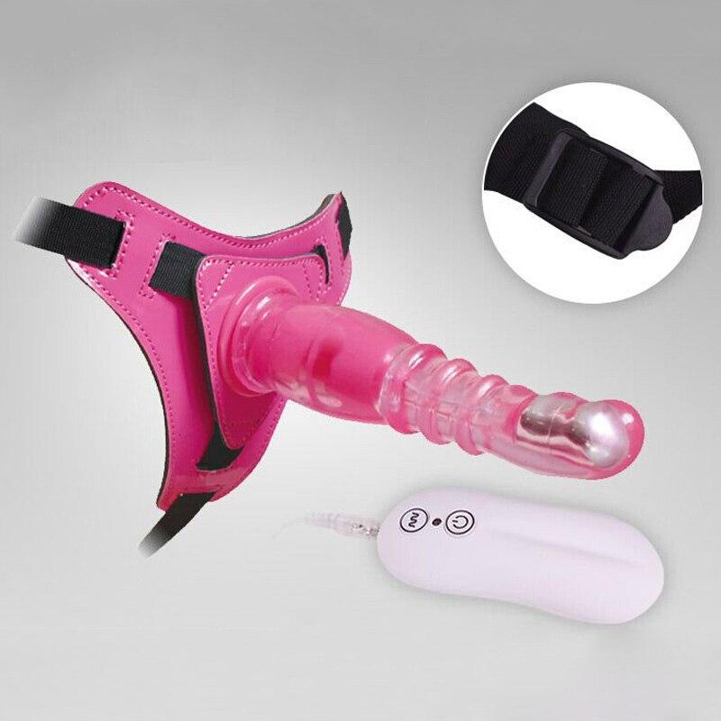 8 Inch Harness G Spot Vibrator Dildo Dong Strapon Belt Pegging Kit