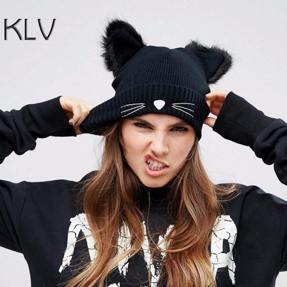Cat Ears Beanie Women Warm Kitten Hat Ddlg Cosplay Anime Pet Play Bdsm