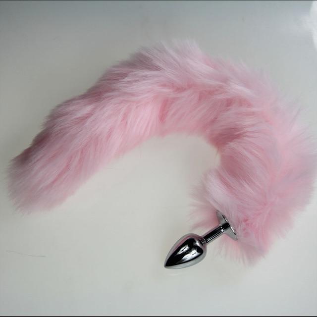 Pink Tail Anal Plug Pet Play Kitten Bondage Kink Bdsm Fetish Restraints