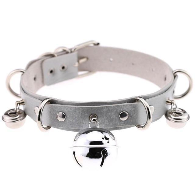 Pleather Cat Bell Collar Kitten Play Leather Bondage Bdsm
