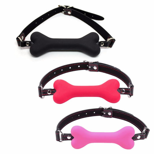 Silicone Bone Gag Puppy Pet Play Bondage Kink Bdsm Fetish Restraints