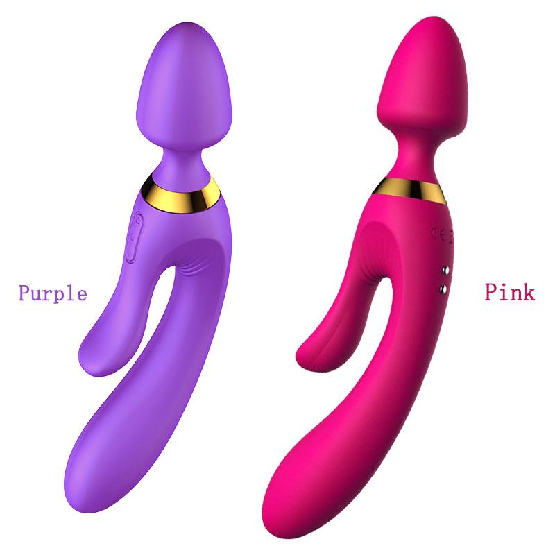 3 Motor Vibrating G Spot Clitoris Anal Double Ended Rabbit Vibrator