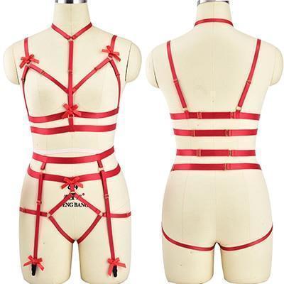 Satin Body Harness For Women Fetish Clothing