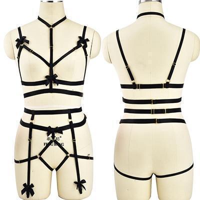 Satin Body Harness For Women Fetish Clothing