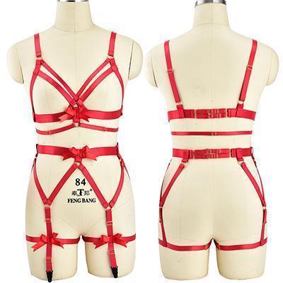Satin Body Harness For Women Fetish Clothing