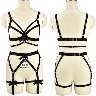 Satin Body Harness For Women Fetish Clothing