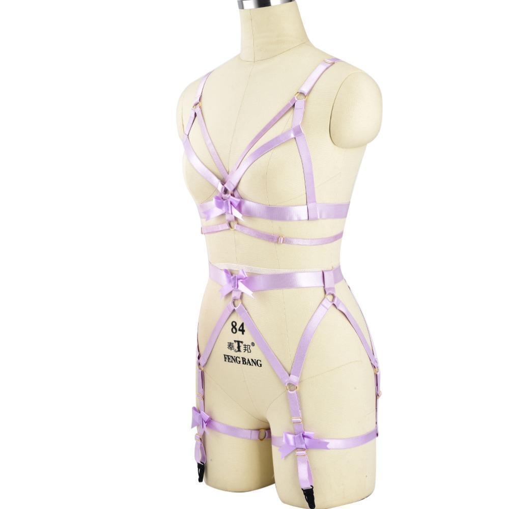 Satin Body Harness For Women Fetish Clothing
