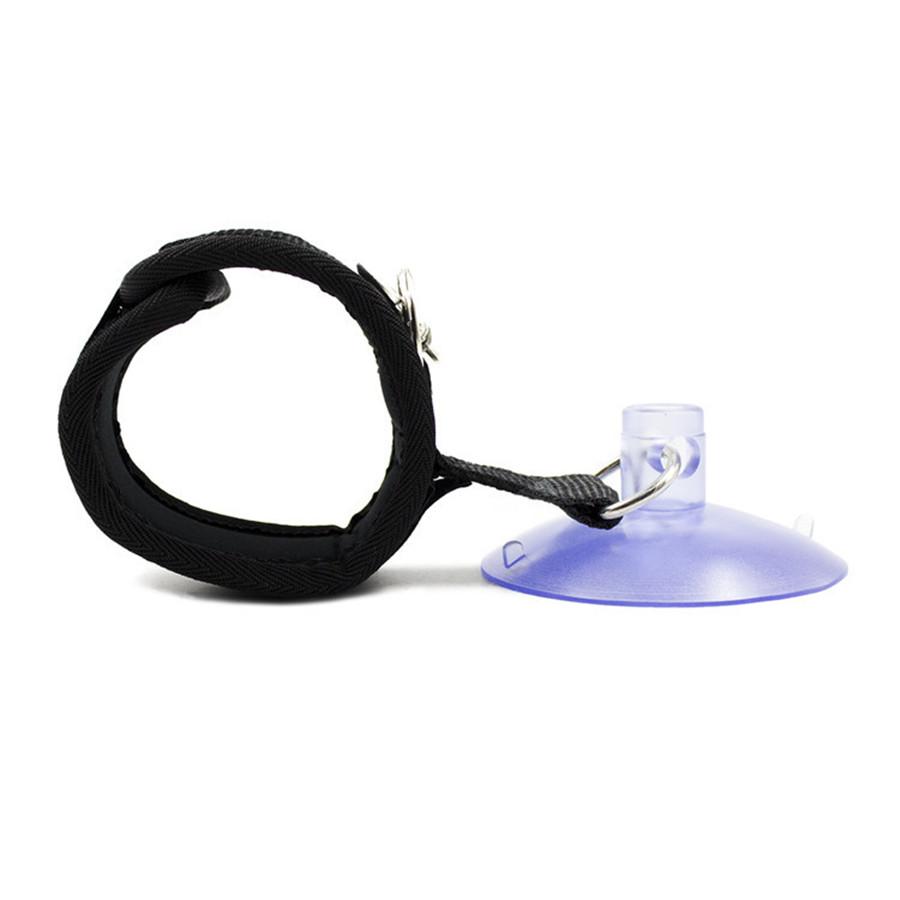 Black Suction Cup Handcuffs Ankle Cuffs Shower Restraints Bdsm Bondage