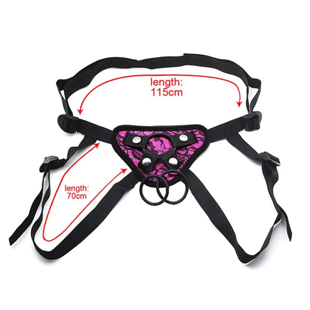 Seduction Black With Lace Strapon Harness Pegging Lesbian Couples