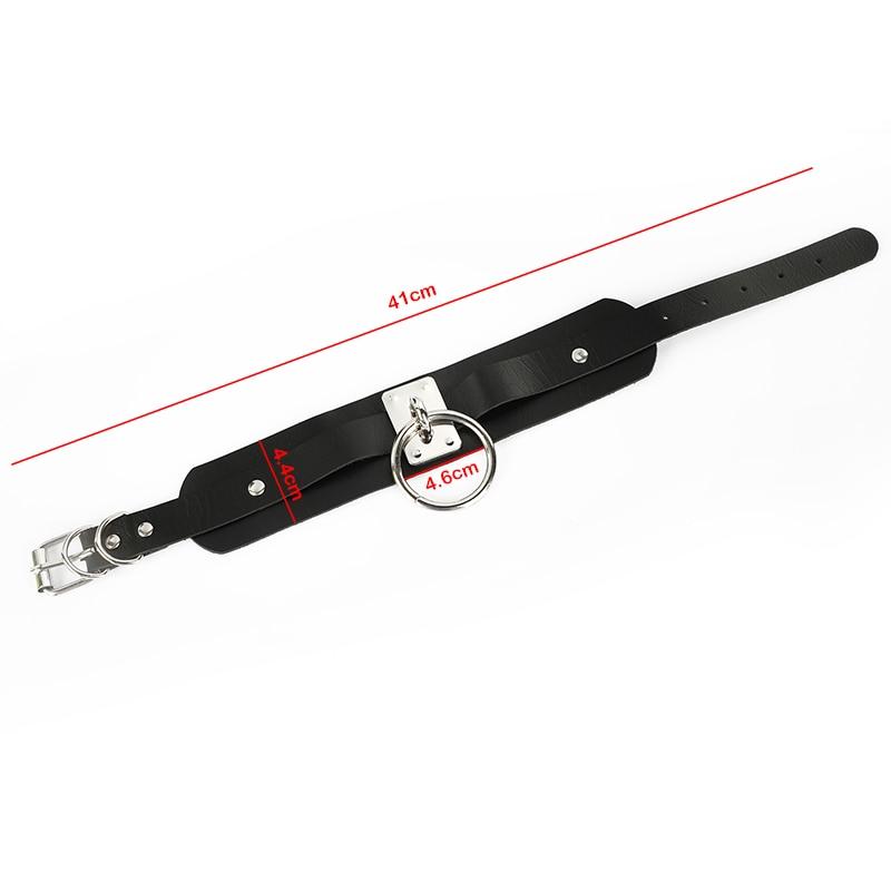 Bdsm Big Ring Collar Black Red Slave Bondage Fetish Kink Restraints