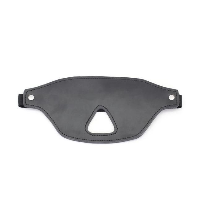 Black Blindfold Nose Cut Out Sensory Deprivation Bdsm Bondage Restraints