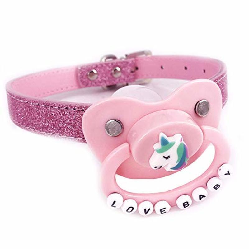 Pink Glitter Pacifier Gag Ddlg Abdl Littles Play