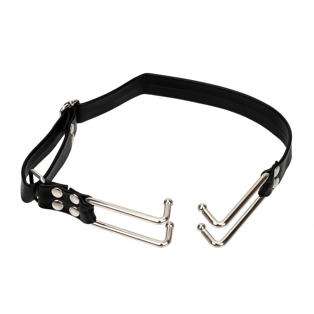 Open Mouth Hook Gag Head Harness Bondage Kink Fetish Restraints